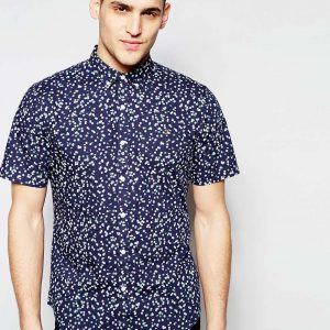 Mens Blue Short Sleeve